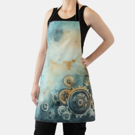 Steampunk Gears Waterverf - Klokwerk Schort