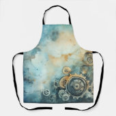 Steampunk Gears Waterverf - Klokwerk Schort (Voorkant)