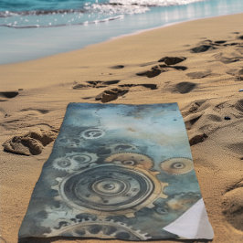 Steampunk Gears Waterverf - Klokwerk Strandlaken