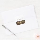 Steampunk Gears Wedding Stickers, bruin Vierkante Sticker (Envelop)