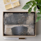 Steampunk-geïnspireerd Mixed Media Portret Tissuepapier (Geschenk)