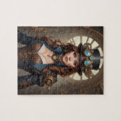 Steampunk geïnspireerde grafische kaart legpuzzel (Horizontaal)