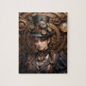 Steampunk geïnspireerde grafische kaart legpuzzel (Verticaal)