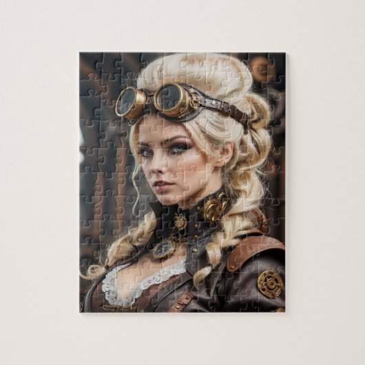 Steampunk geïnspireerde grafische puzzel (Verticaal)