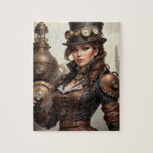 Steampunk geïnspireerde grafische puzzel legpuzzel