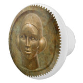 Steampunk Geïnspireerde tandenbak Keramische Knop (Rechts)