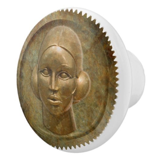 Steampunk Geïnspireerde tandenbak Keramische Knop (Rechts)