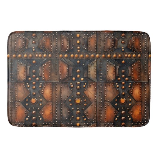 Steampunk geklonken metalen badmat (Voorkant)