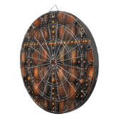 Steampunk geklonken metalen dartboard dartbord (Voorkant Rechts)