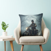 Steampunk Gentleman auf Retro Motorrad Kussen (Stoel)
