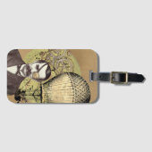 Steampunk Gentleman Collage Bagagelabel (Voorkant (horizontaal))