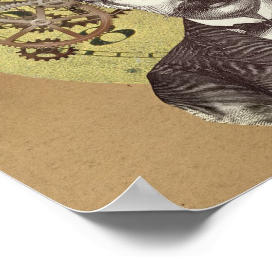 Steampunk Gentleman Collage Poster (Hoek)