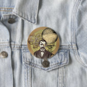 Steampunk Gentleman Collage Ronde Button 7,6 Cm (In situ)