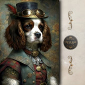 Steampunk Gentleman Dog Whimsical Vintage  Tissuepapier