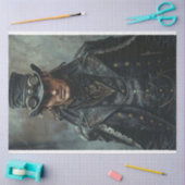 Steampunk Gentleman in Black Decoupage Tissuepapier (Craft)