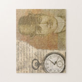 Steampunk Gentleman Pocket Watch Bowler Pet Legpuzzel (Verticaal)