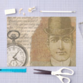 Steampunk Gentleman Pocket Watch Tissue Paper Tissuepapier (Craft)