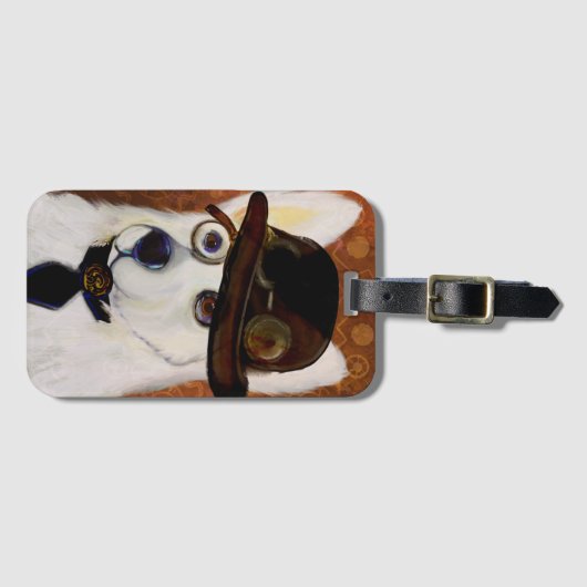 Steampunk German Shepherd Bagagelabel (Voorkant (horizontaal))
