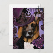 Steampunk German Shepherd Briefkaart (Voorkant / Achterkant)