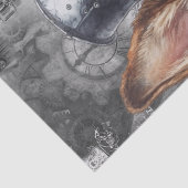 Steampunk German Shepherd Dog Tissuepapier (Detail)