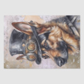 Steampunk German Shepherd Dog Tissuepapier (Voorkant)