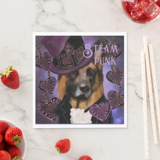 Steampunk German Shepherd Servet (Insitu)