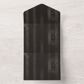 Steampunk gestreepte bruine achtergrond all in one uitnodiging (Binnen)