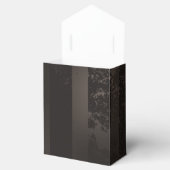 Steampunk gestreepte bruine achtergrond bedankdoosjes (Geopend)