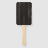 Steampunk gestreepte bruine achtergrond handwaaier (Achterkant)