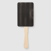 Steampunk gestreepte bruine achtergrond handwaaier (Voorkant)