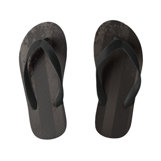 Steampunk gestreepte bruine achtergrond kinder teenslippers (Voetbed)