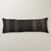 Steampunk gestreepte bruine achtergrond lichaamskussen (Achterkant)