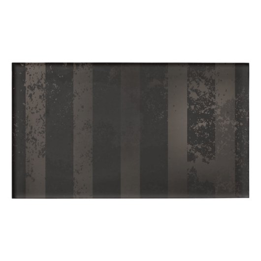 Steampunk gestreepte bruine achtergrond naambadge (Voorkant)