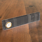 Steampunk gestreepte bruine achtergrond naambordje (Zijkant)