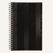 Steampunk gestreepte bruine achtergrond notitieboek (Voorkant)