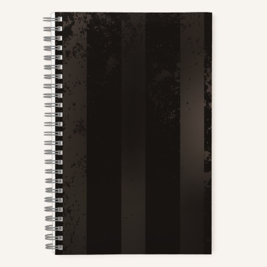 Steampunk gestreepte bruine achtergrond notitieboek (Voorkant)