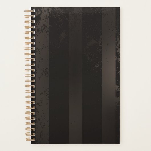 Steampunk gestreepte bruine achtergrond planner (Voorkant)