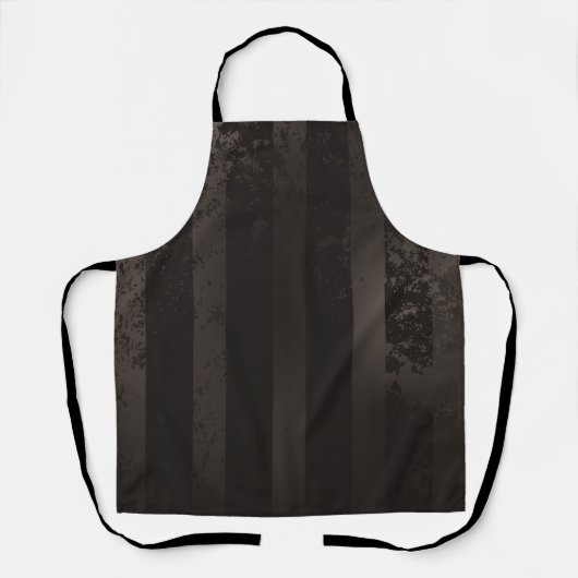 Steampunk gestreepte bruine achtergrond schort (Voorkant)