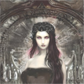 Steampunk Gevallen Engel | Donkere kunst Sticker (Voorkant)