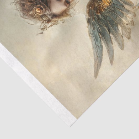 Steampunk gevleugelde Guardian Decoupage Tissuepapier (Detail)