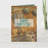 Steampunk Gevouwen Dank u Bericht Kaart (Voorkant)