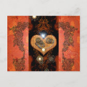 Steampunk, geweldig hart briefkaart (Voorkant)