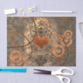 Steampunk, geweldig hart gemaakt van roestvrij met tissuepapier (Craft)