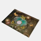 Steampunk, geweldig hart met klokken deurmat (Schuin)