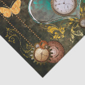 Steampunk, geweldig hart met klokken tissuepapier (Detail)