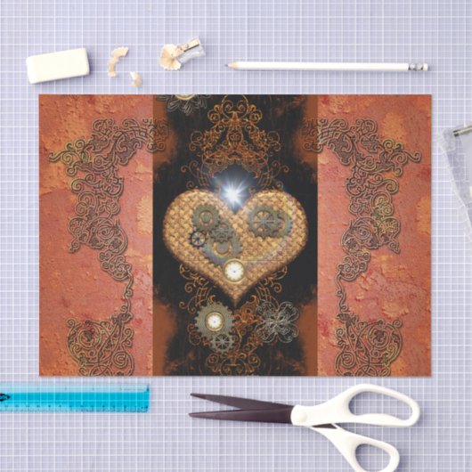 Steampunk, geweldig hart tissuepapier (Craft)