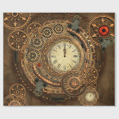 Steampunk, geweldig klokwerk cadeaupapier (Vlak)