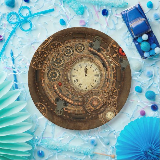 Steampunk, geweldig klokwerk papieren bordje (Feest)