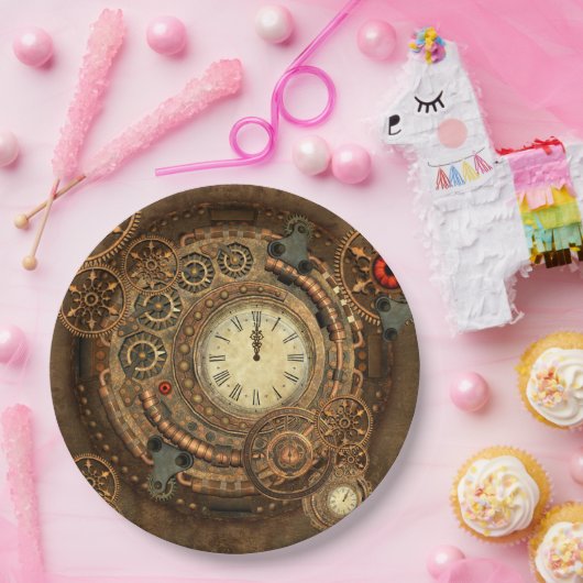 Steampunk, geweldig klokwerk papieren bordje (Feest)