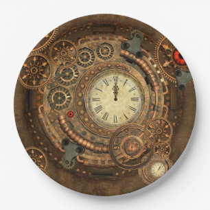 Steampunk, geweldig klokwerk papieren bordje